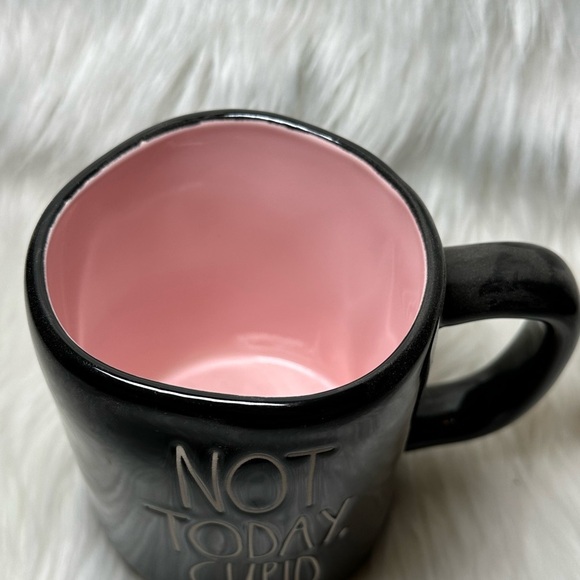 Rae Dunn Not Today Cupid Black with pink inside - Picture 4 of 4